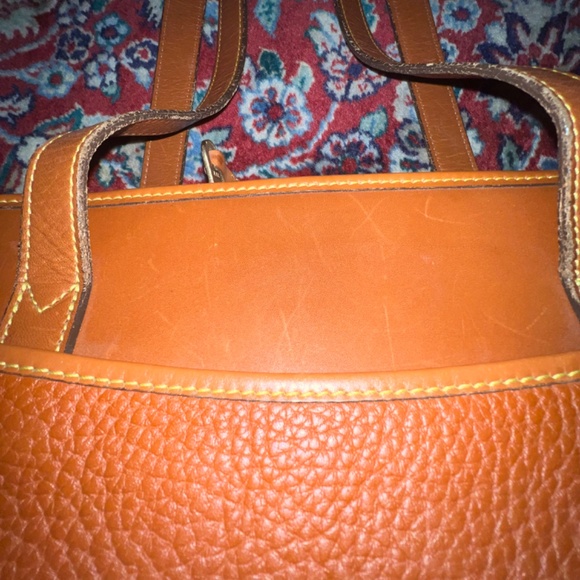 Dooney & Bourke East West Tote All Weather Leather Pebbled British Tan Vintage - Picture 14 of 16